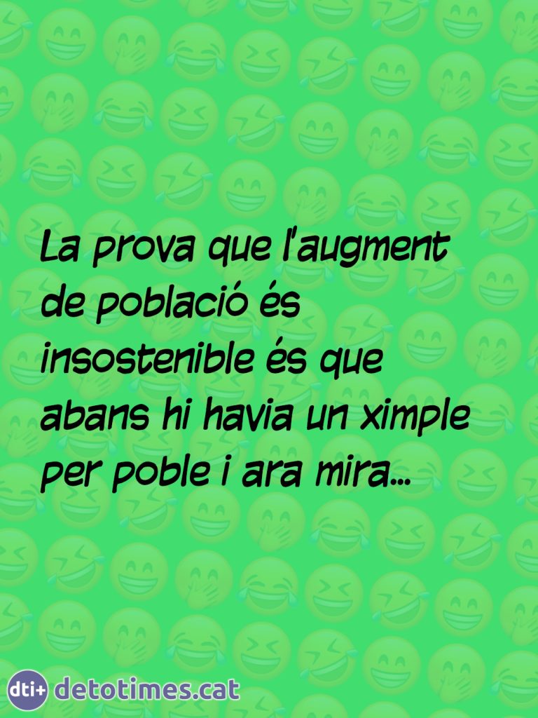 Augment de població insostenible