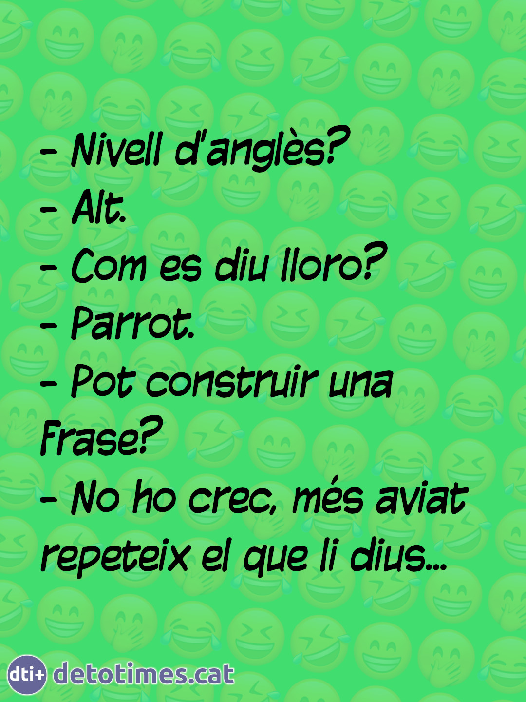 Lloro en anglès