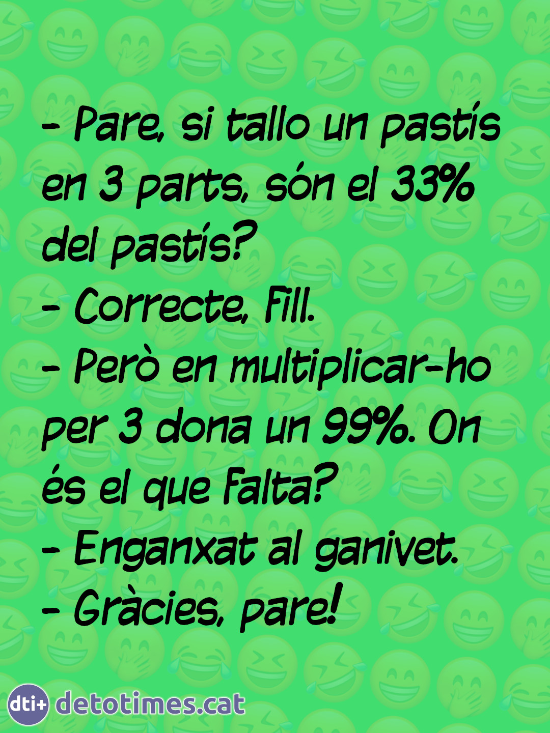 Tallar pastís en 3 parts